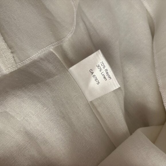 Park & Fifth White Linen Blend Midi Dress — Size Small - Picture 8 of 13
